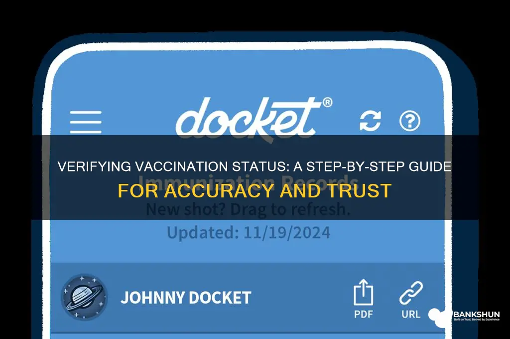 how to verify someone has been vaccinated