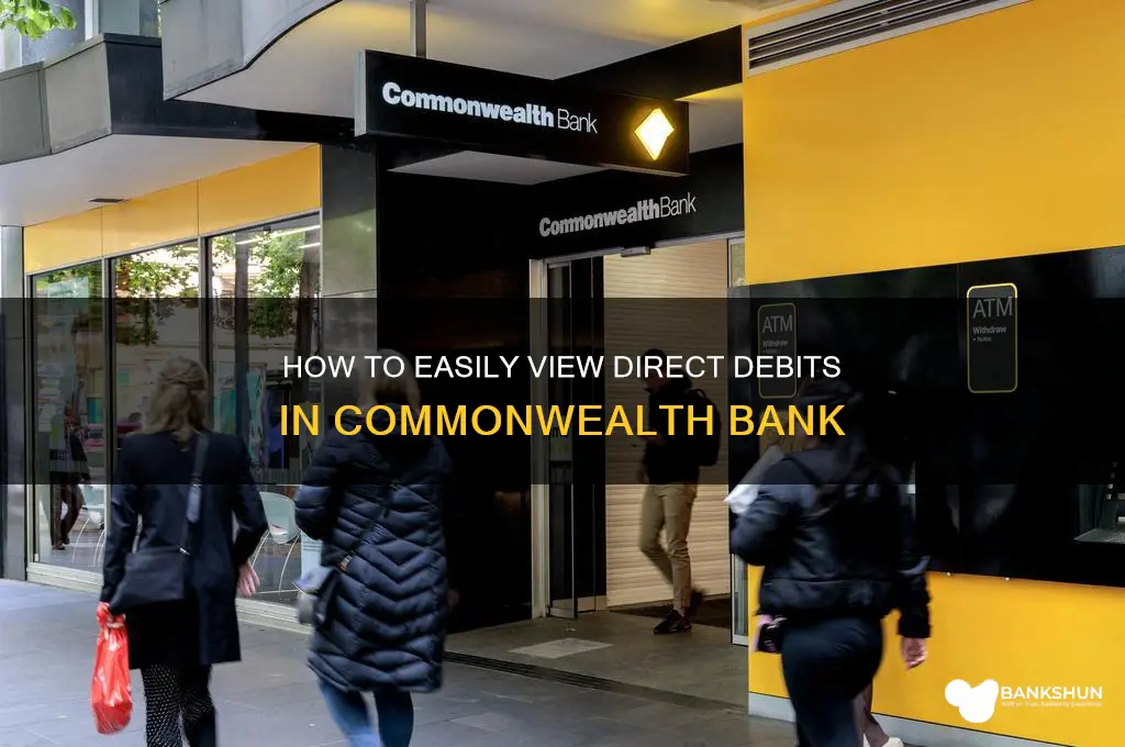 how to view direct debits commonwealth bank