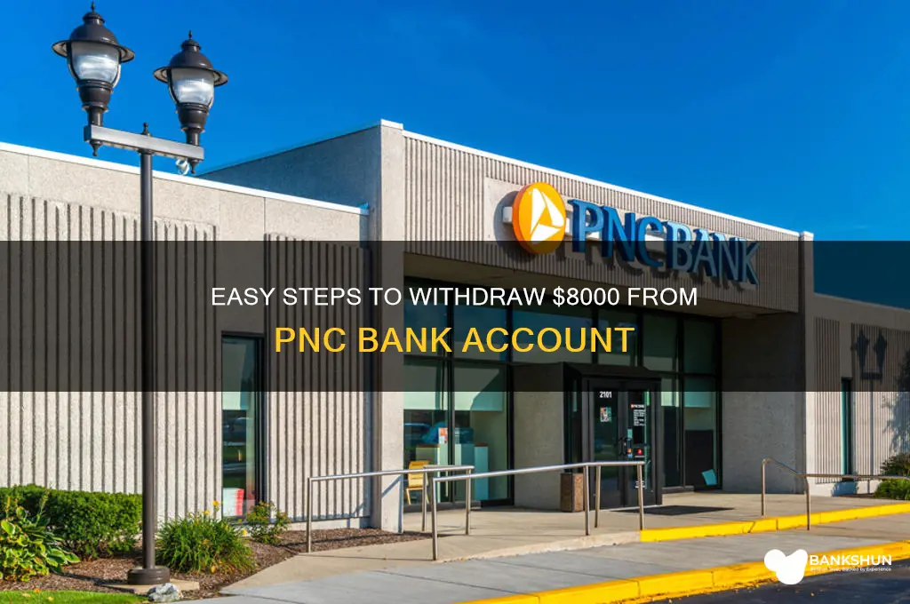 how to withdraw 8000 from pnc bank