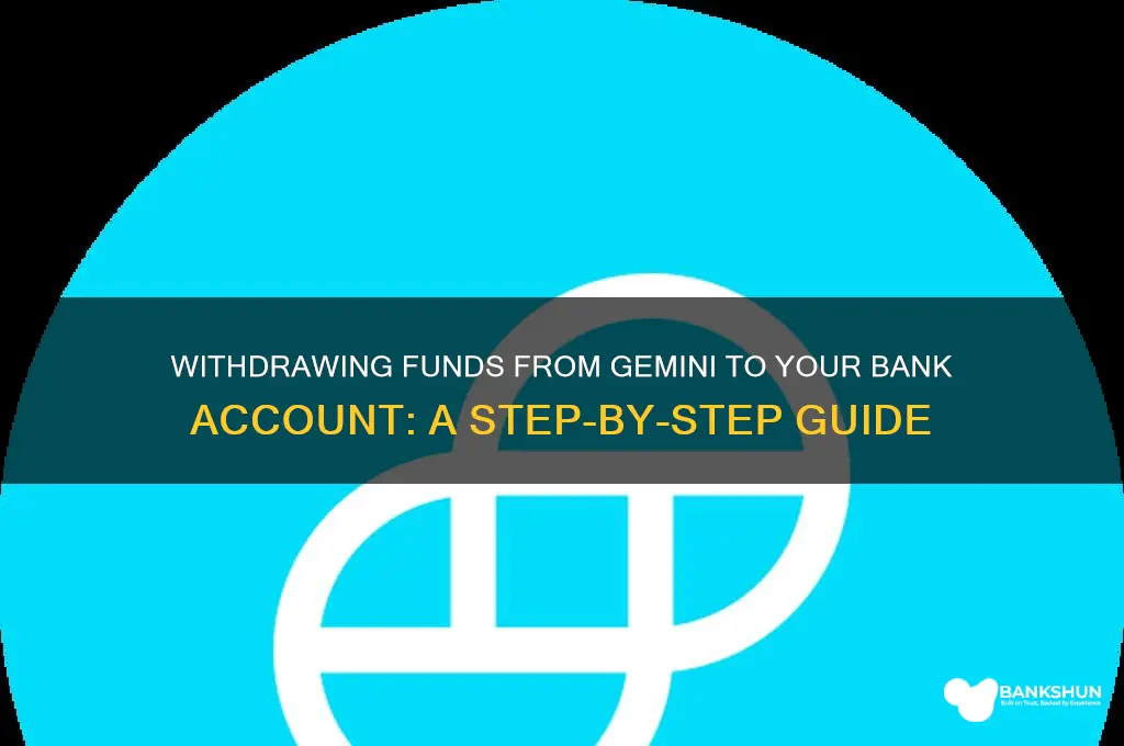 how to withdraw from gemini to bank