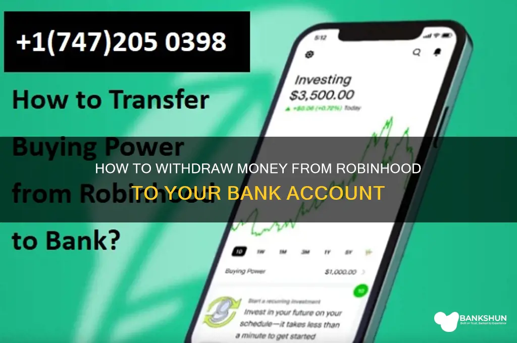 how to withdraw from robinhood to bank