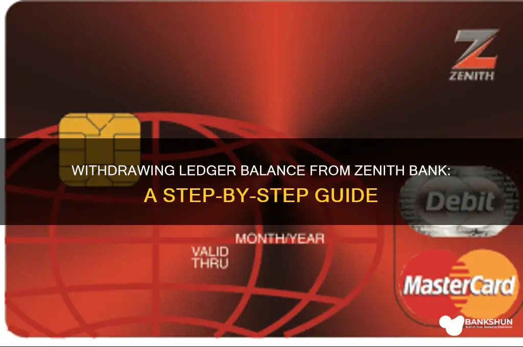 how to withdraw ledger balance zenith bank