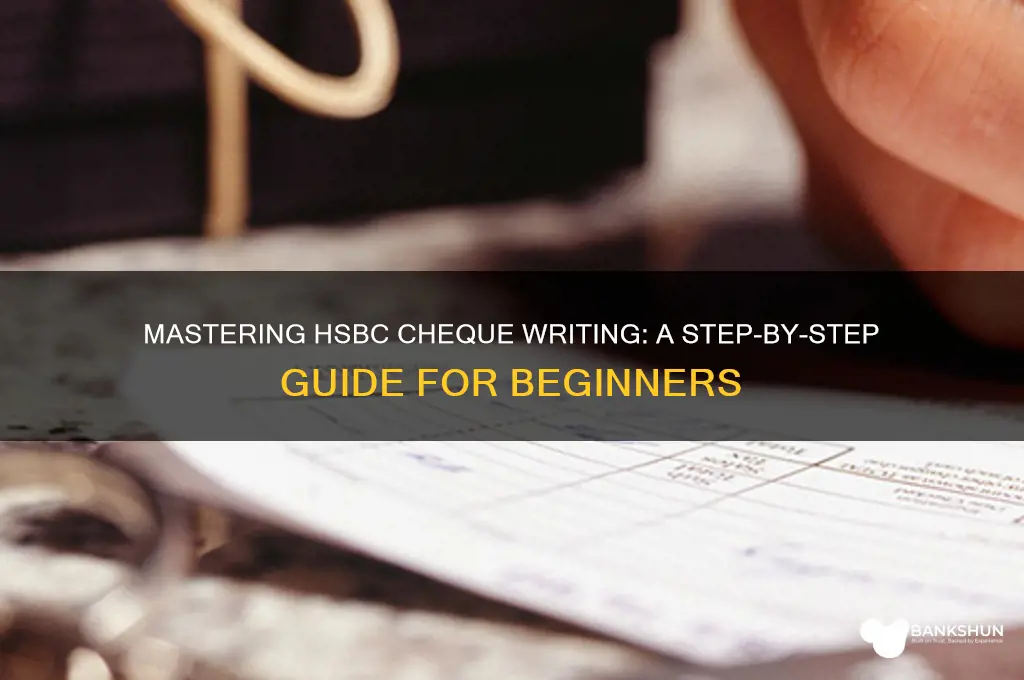 how to write a hsbc bank cheque