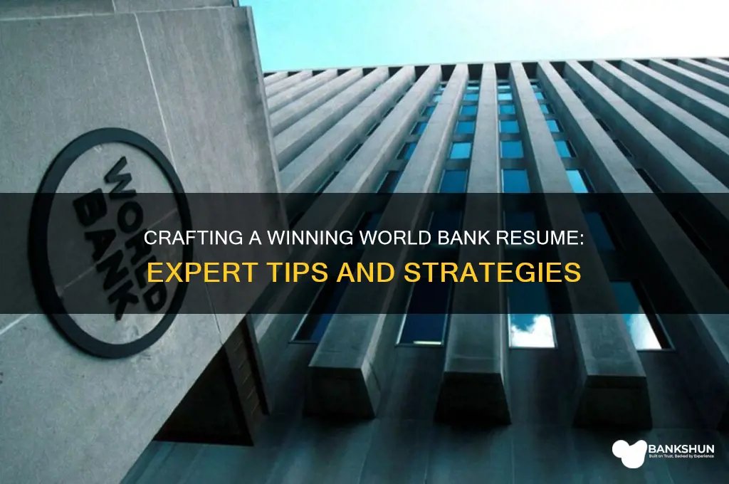 how to write a world bank resume