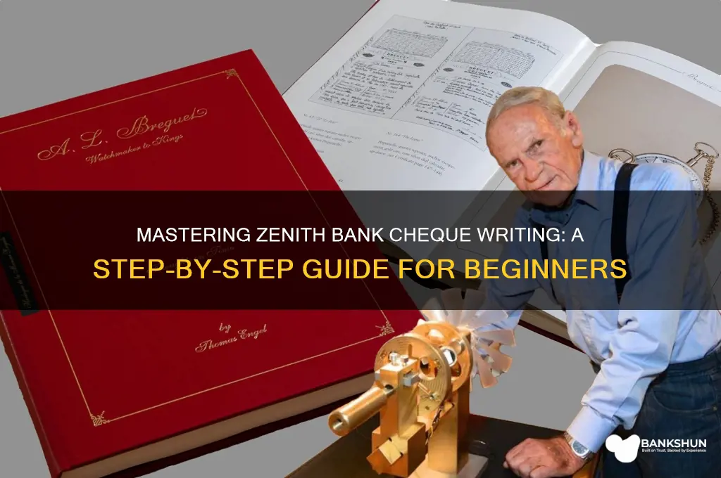 how to write a zenith bank cheque