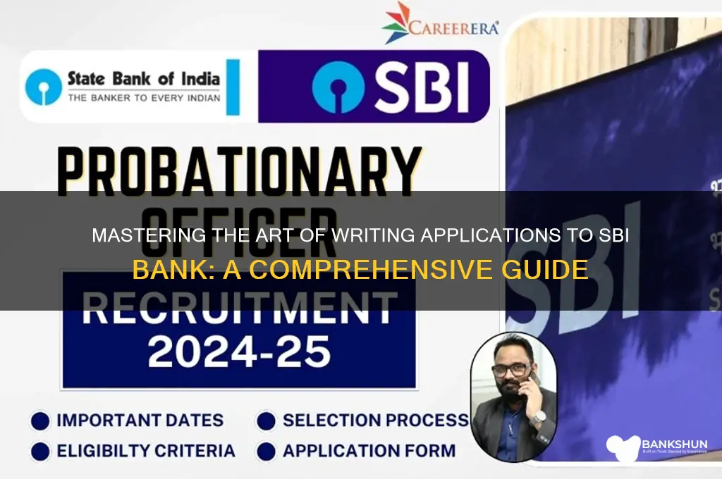 how to write application to sbi bank