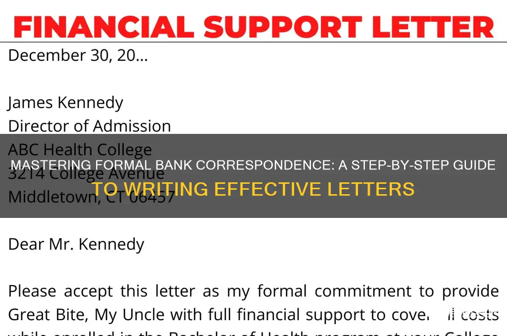 how to write formal letter to bank