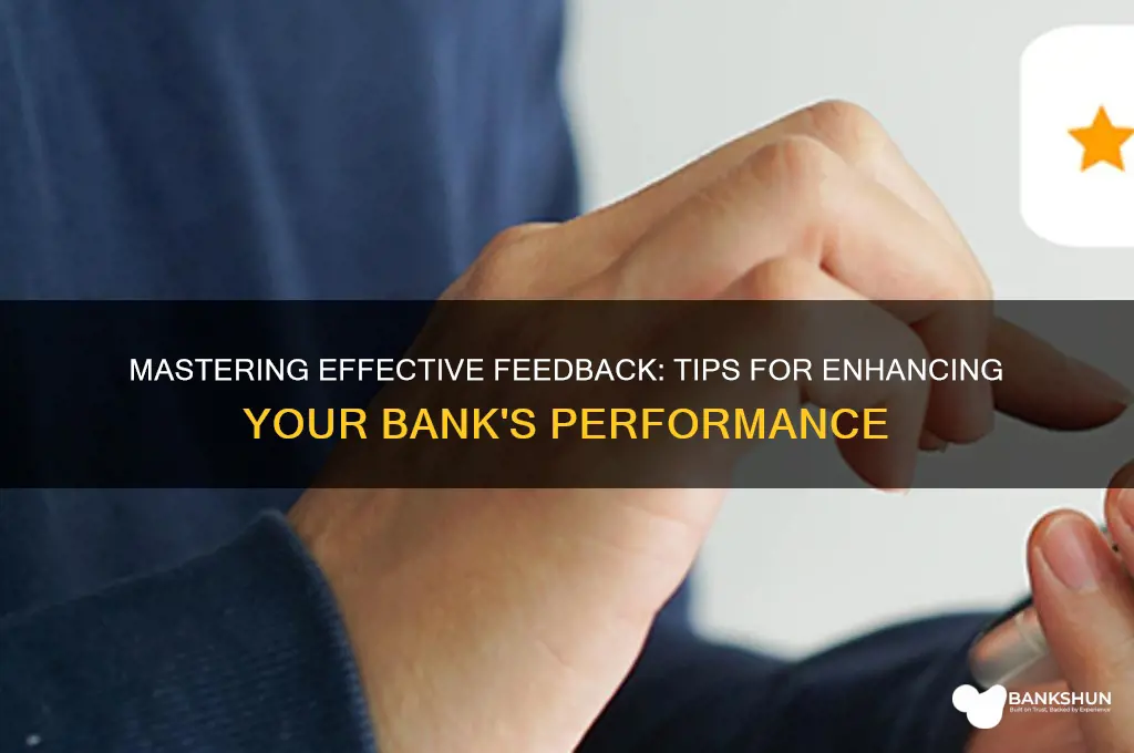 how to write good feedback for bank
