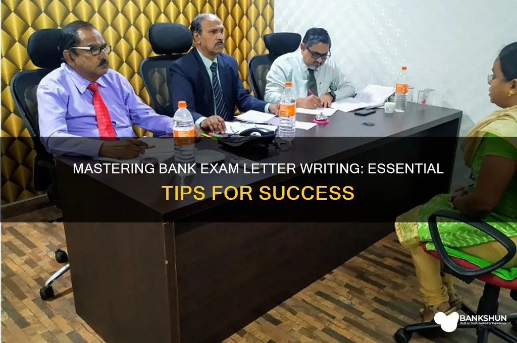 how to write letter in bank exam