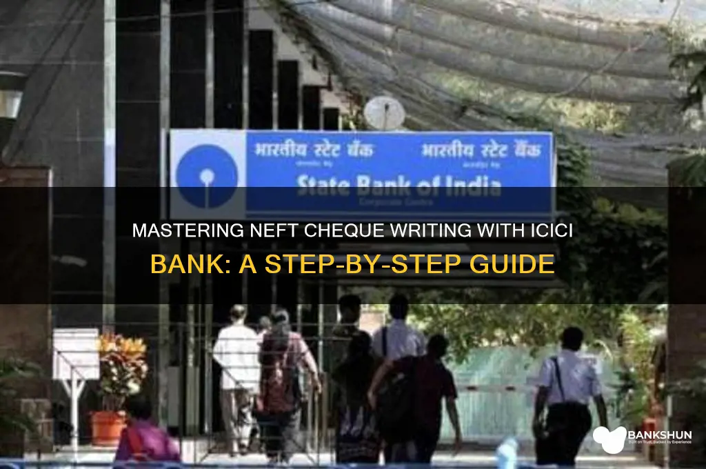 how to write neft cheque icici bank