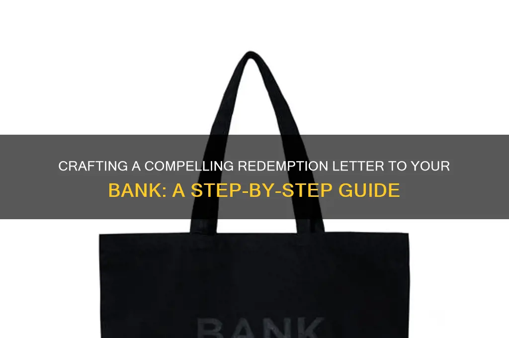 how to write redemption letter to bank
