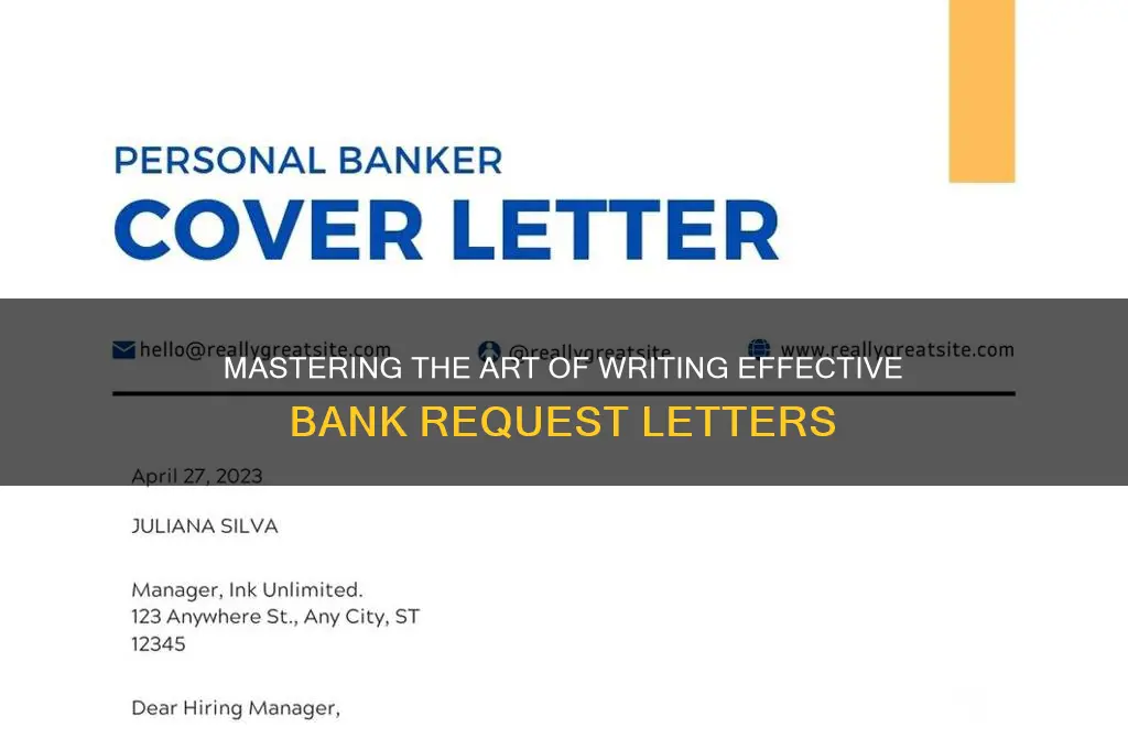 how to write request letter to bank