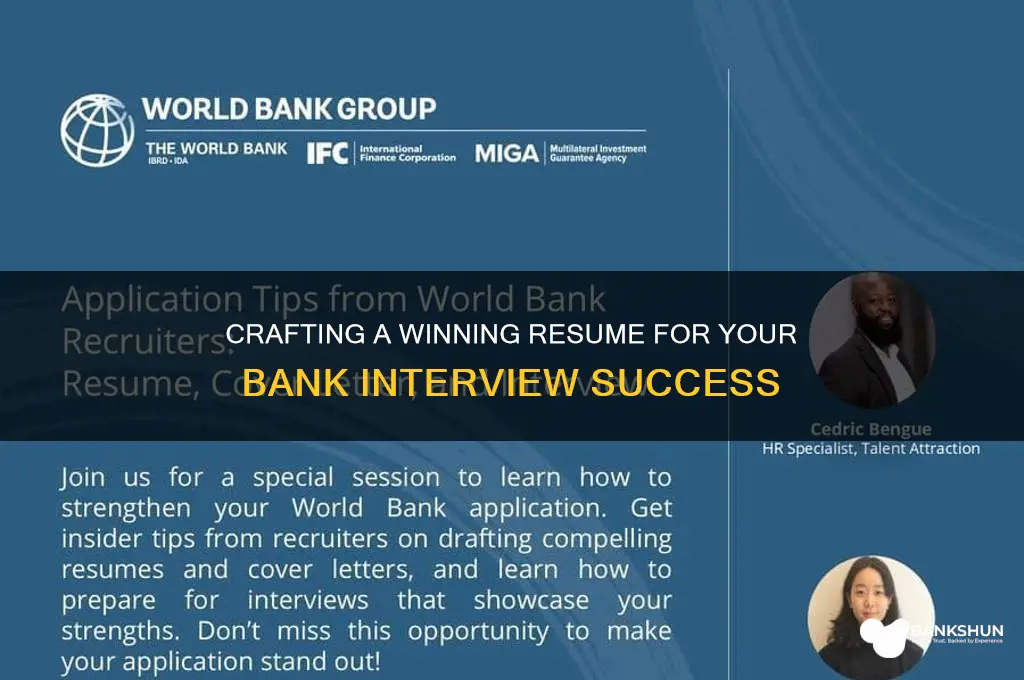how to write resume for bank interview
