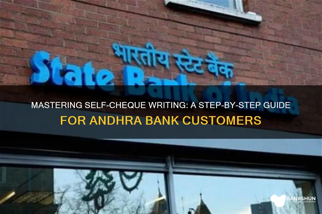how to write self cheque andhra bank