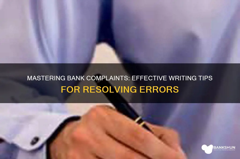how to write to bank mess up