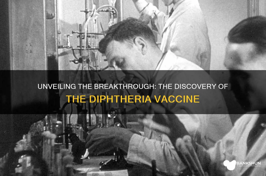 how was the vaccine for diphtheria discovered