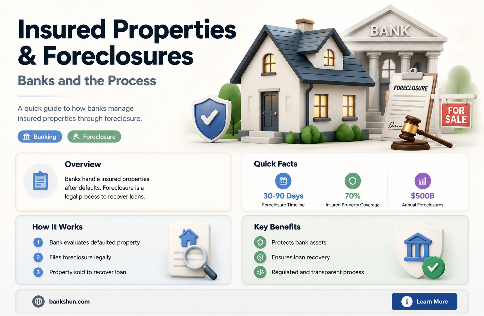 are property insured by banks for forclusureed