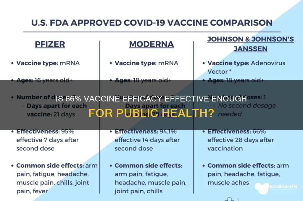 is 66 efficacy good for a vaccine