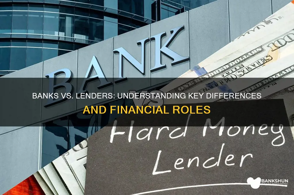 is a bank different from a lender