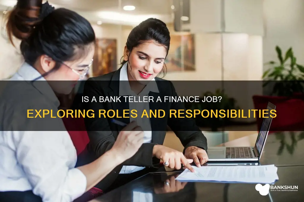 is a bank teller a finance job