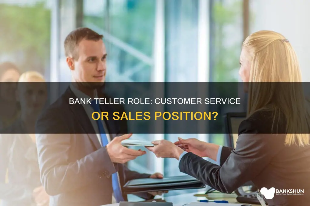 is a bank teller a sales job