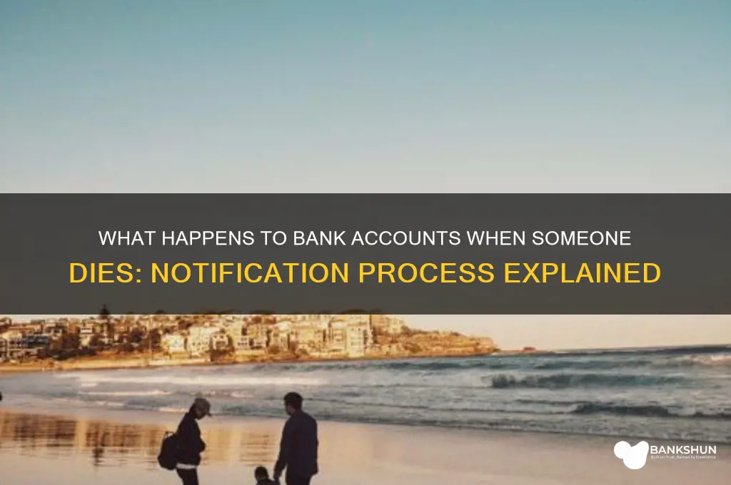 is a banks notificed when someone dies