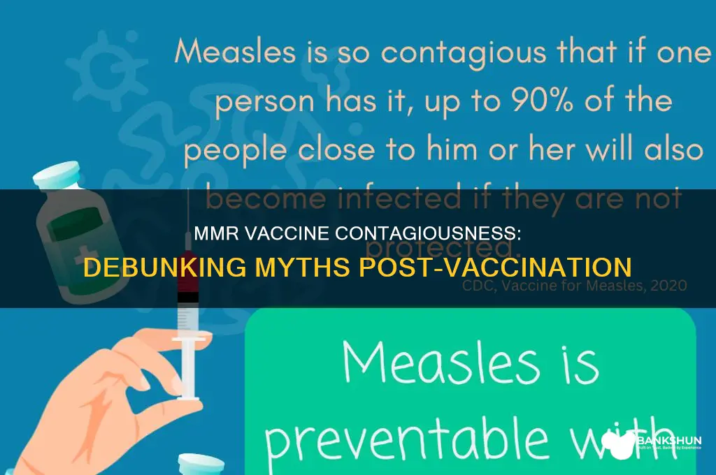 is a person contagious after mmr vaccine