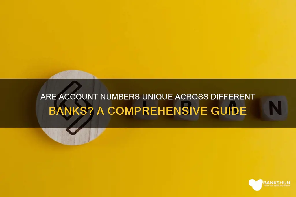is accout numer different by different bank