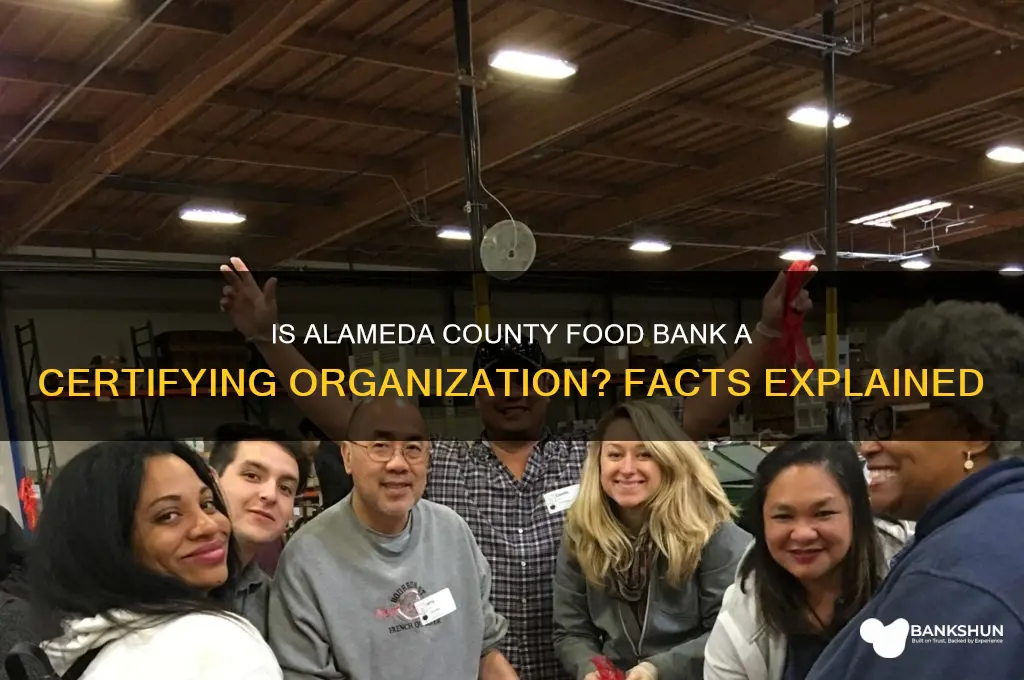 is alamada county food banka certifying organization