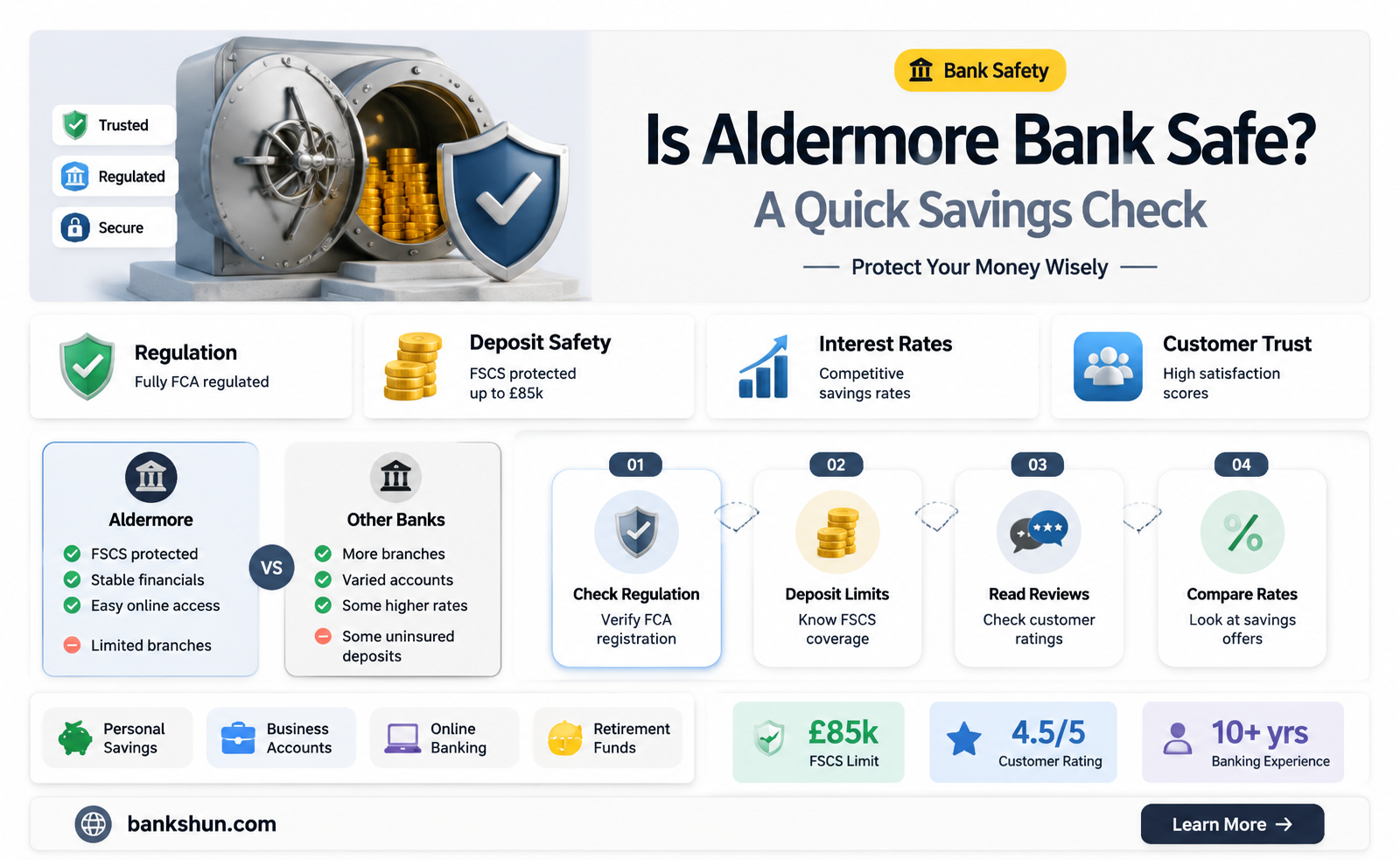 are my savings safe with aldermore bank