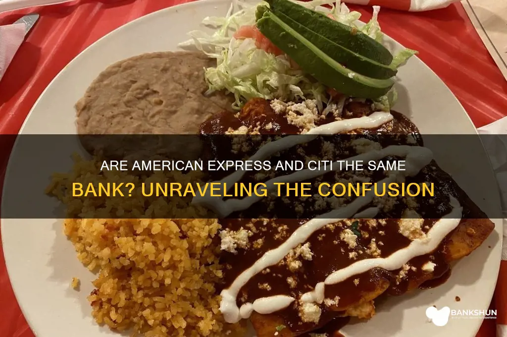 is american exspress and citi same bank