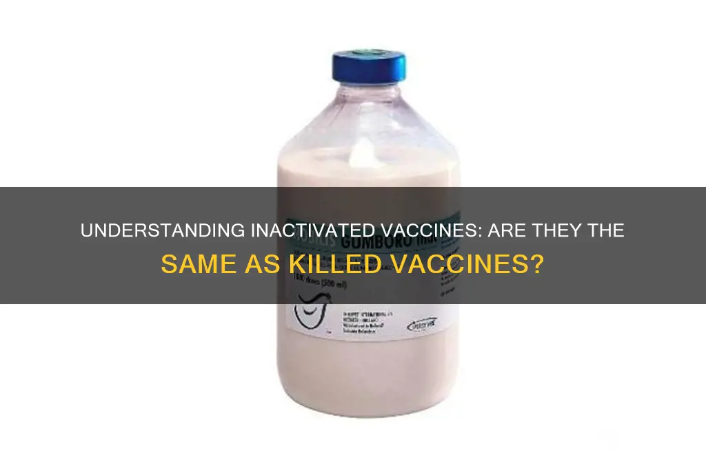 is an inactivated vaccine a killed vaccine