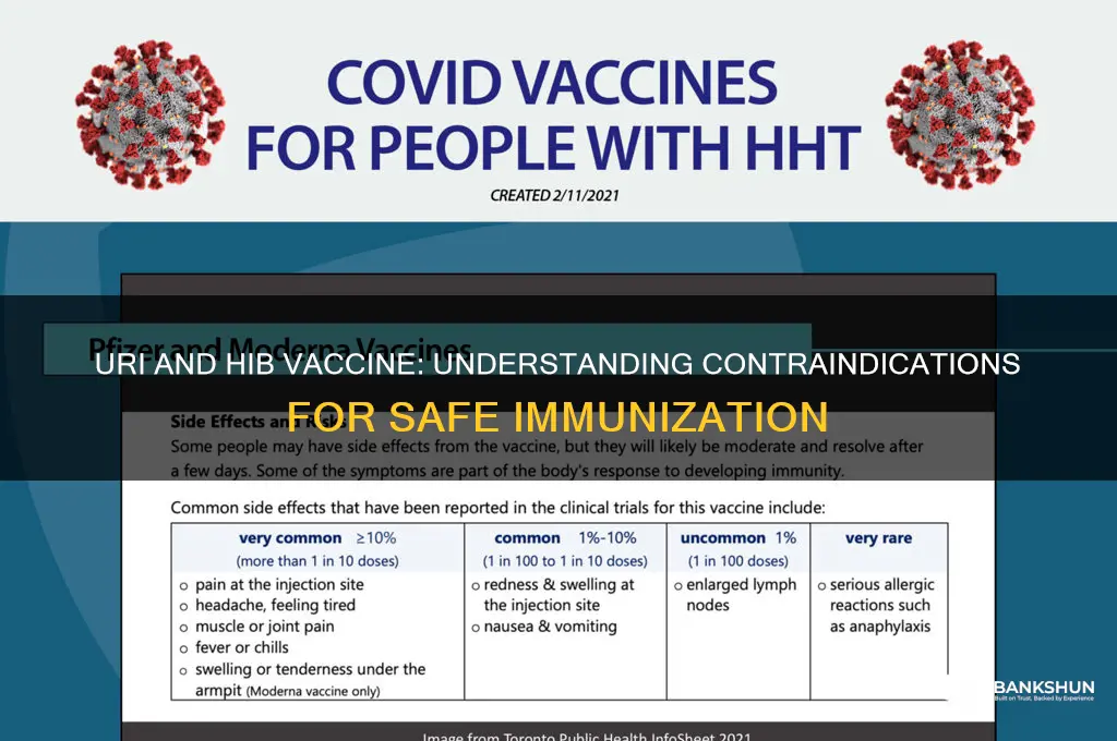 is an uri contraindication for hib vaccine