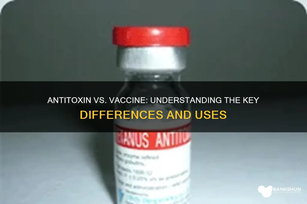 is antitoxin the same as a vaccine