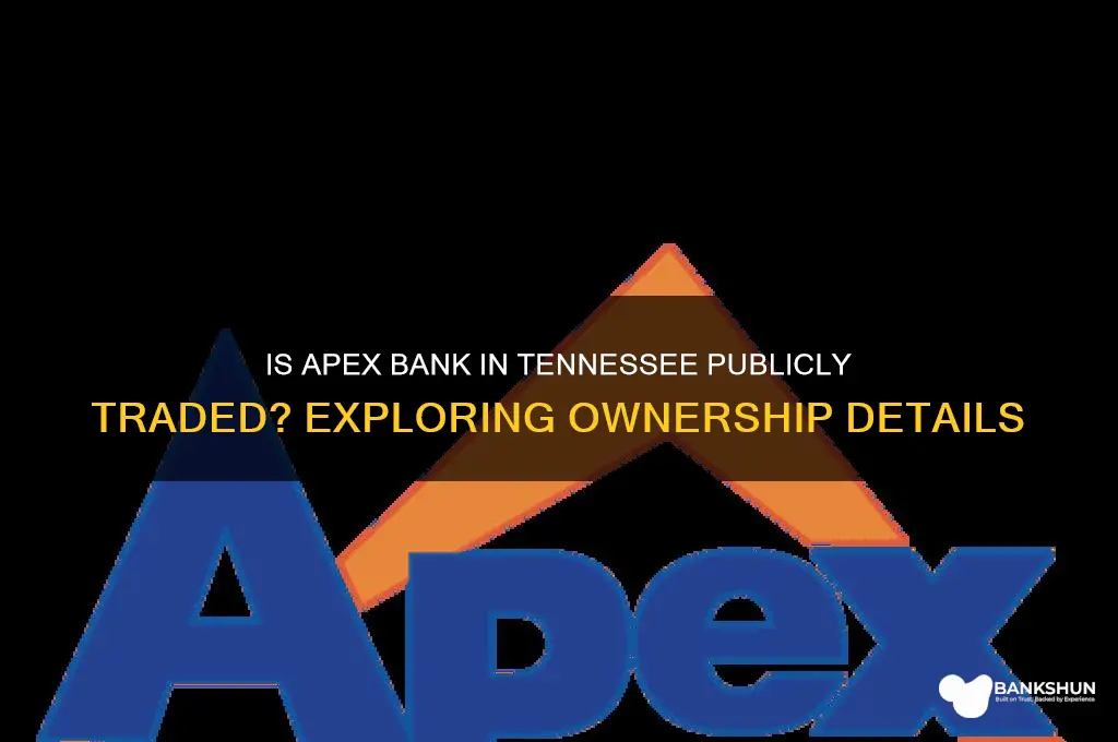 is apex bank in tn publicly traded