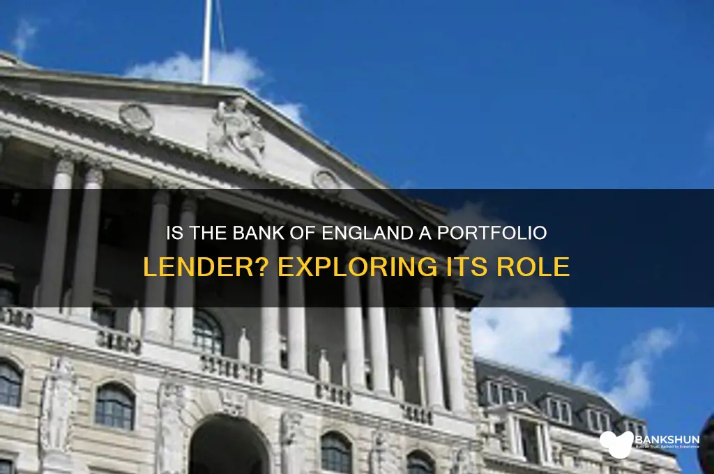 is bank of england a portfolio lender