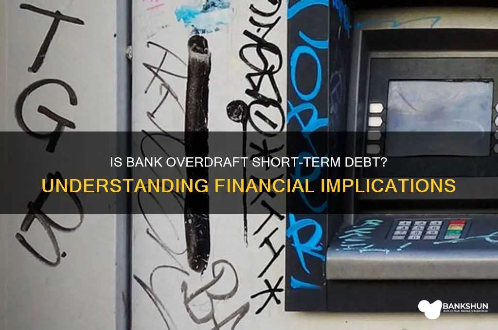 is bank overdraft considered short term debt