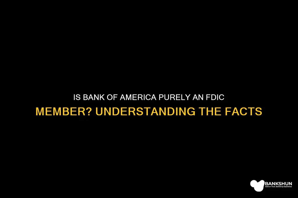 is bank purely a member of fdic