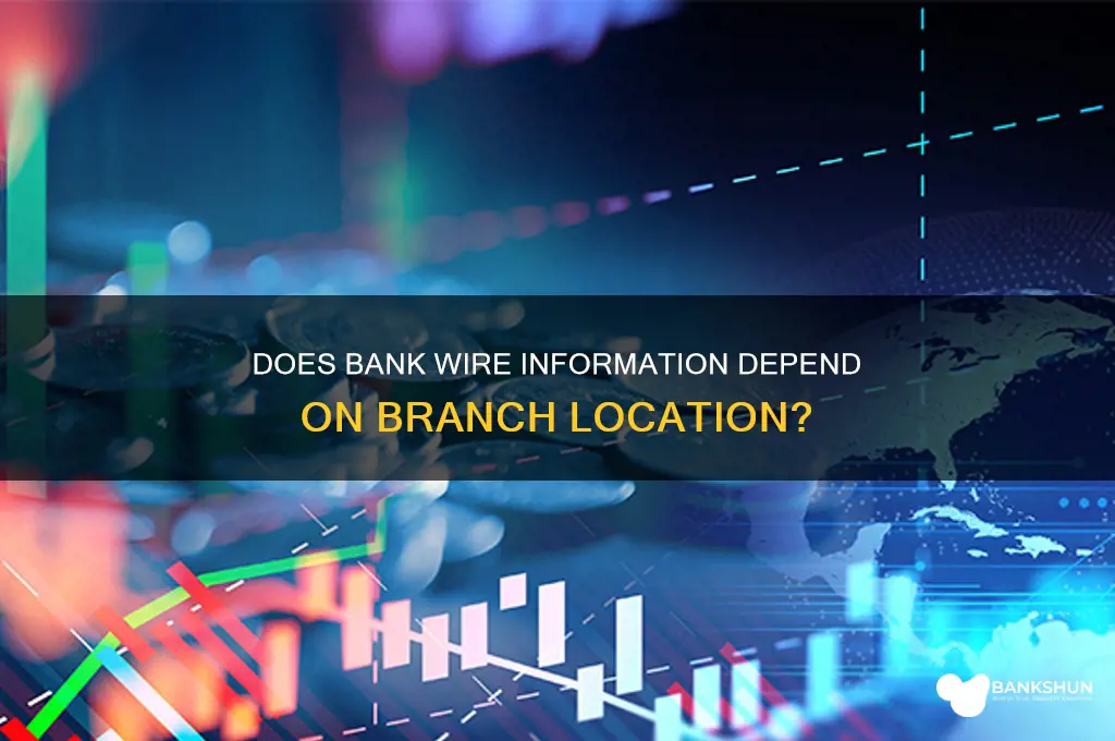 is bank wire info dependent on branch