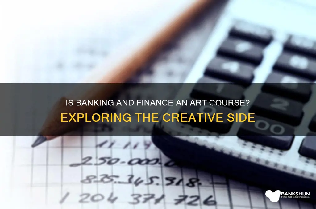 is banking and finance an art course