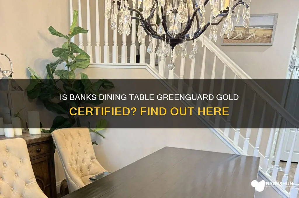 is banks dining table greenguard gold certified