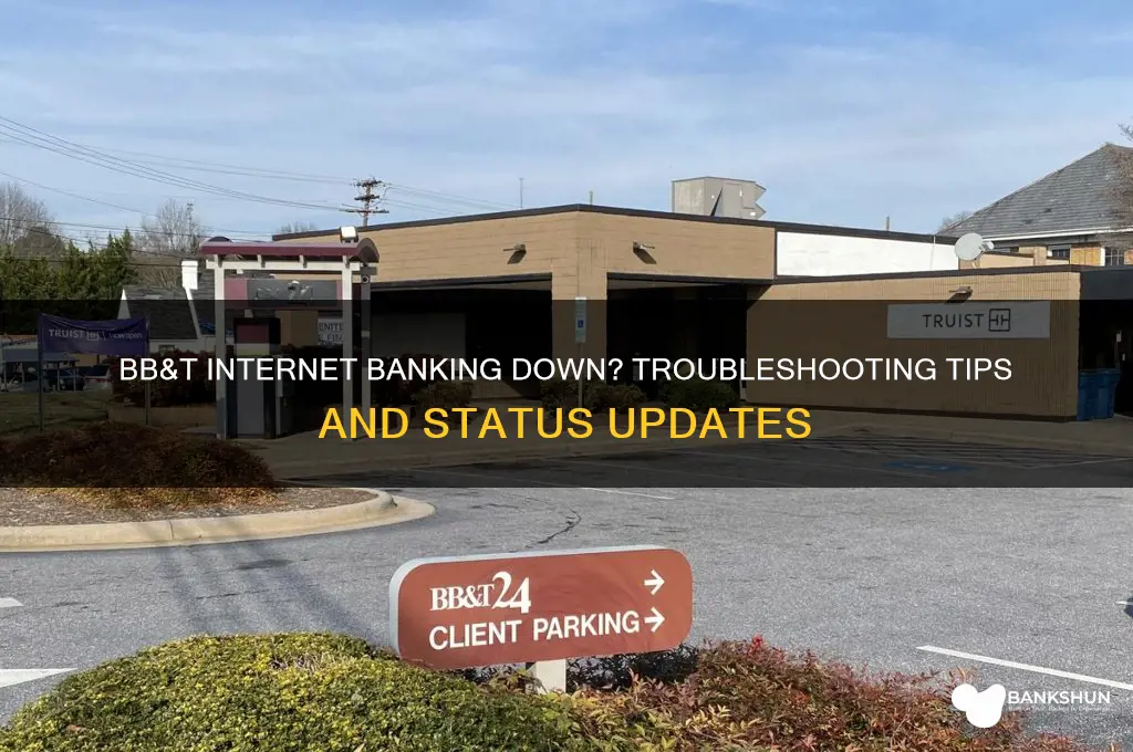 is bb and t internet banking down