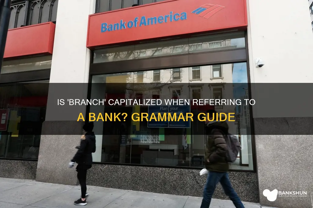 is branch capitalized when referring to bank
