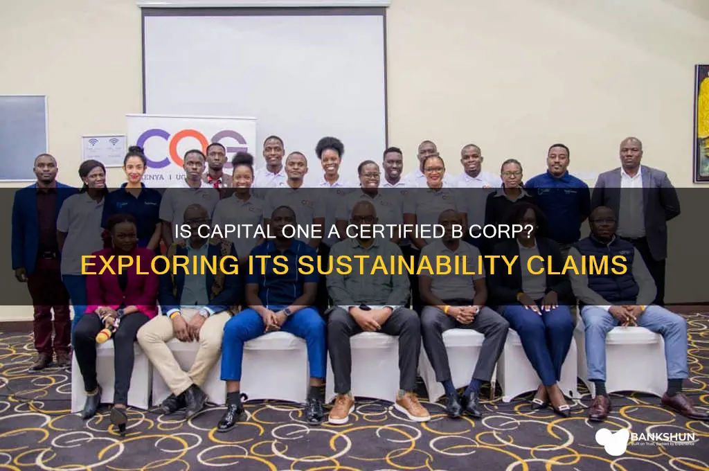is capital one bank certified b corporation