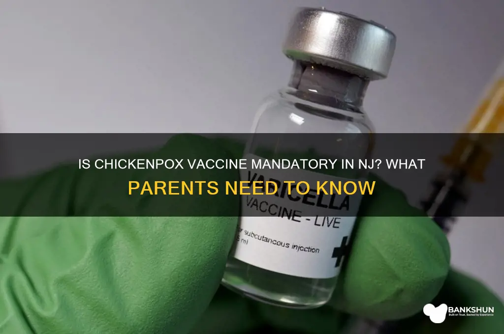 is chicken pox vaccine mandatory in nj