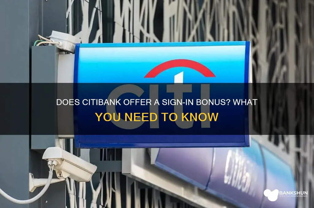 is citi bank offer sign-in bonus