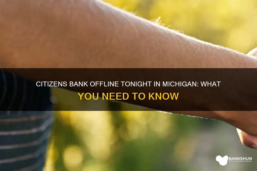 is citizens bank offline tonight in mi