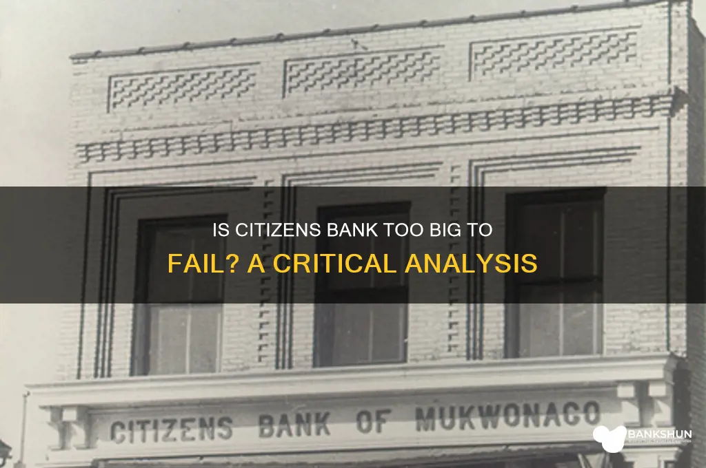 is citizens bank too big to fail