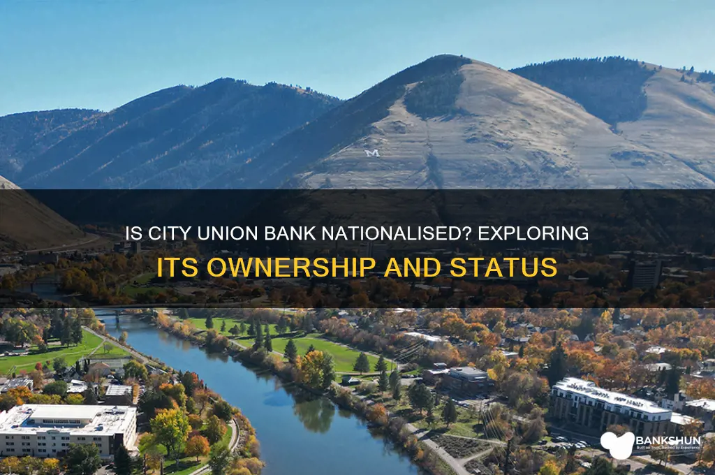 is city union bank a nationalised bank