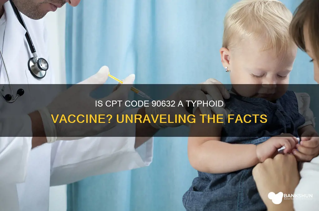 is cpt code 90632 a typhoid vaccine